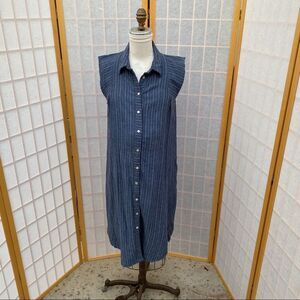 Imanimo Maternity Dress Size Small Jean Stripes